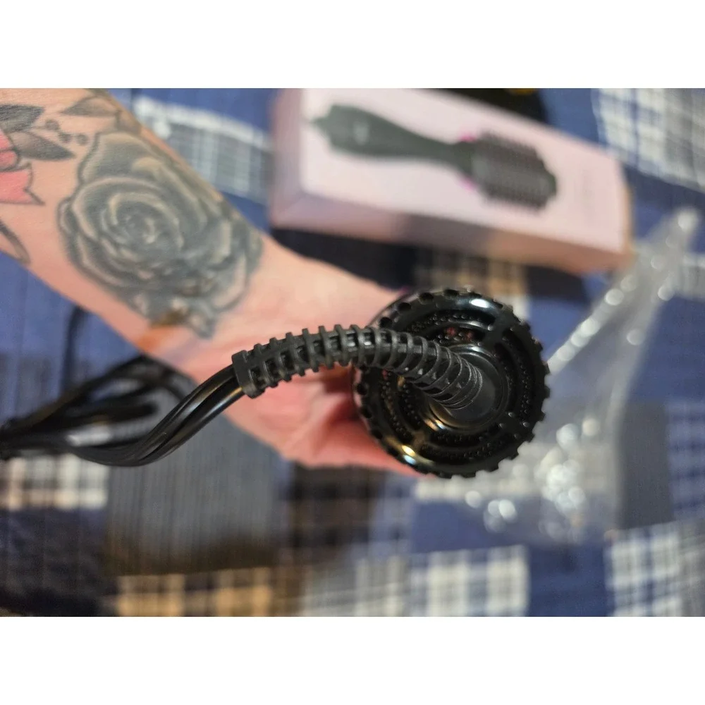 UMEELY Volumizer Hot Air Brush SY-8008 Black Pink Ceramic Hair Dryer Styler